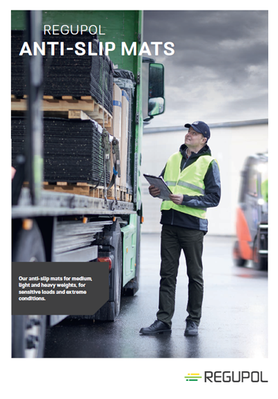 Brochure cover for REGUPOL anti-slip transport mats