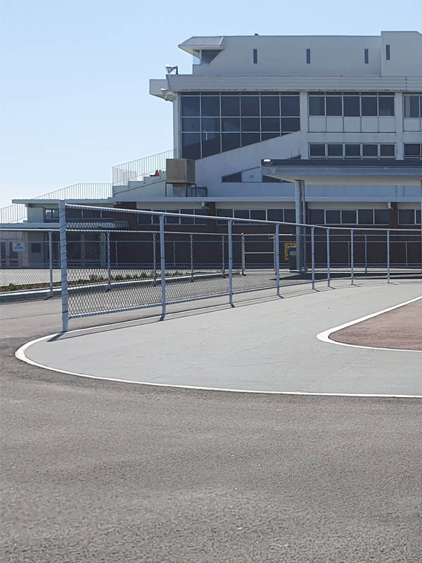 Day stalls for horses at Belmont Park Racecourse - lined with rubber flooring for comfort